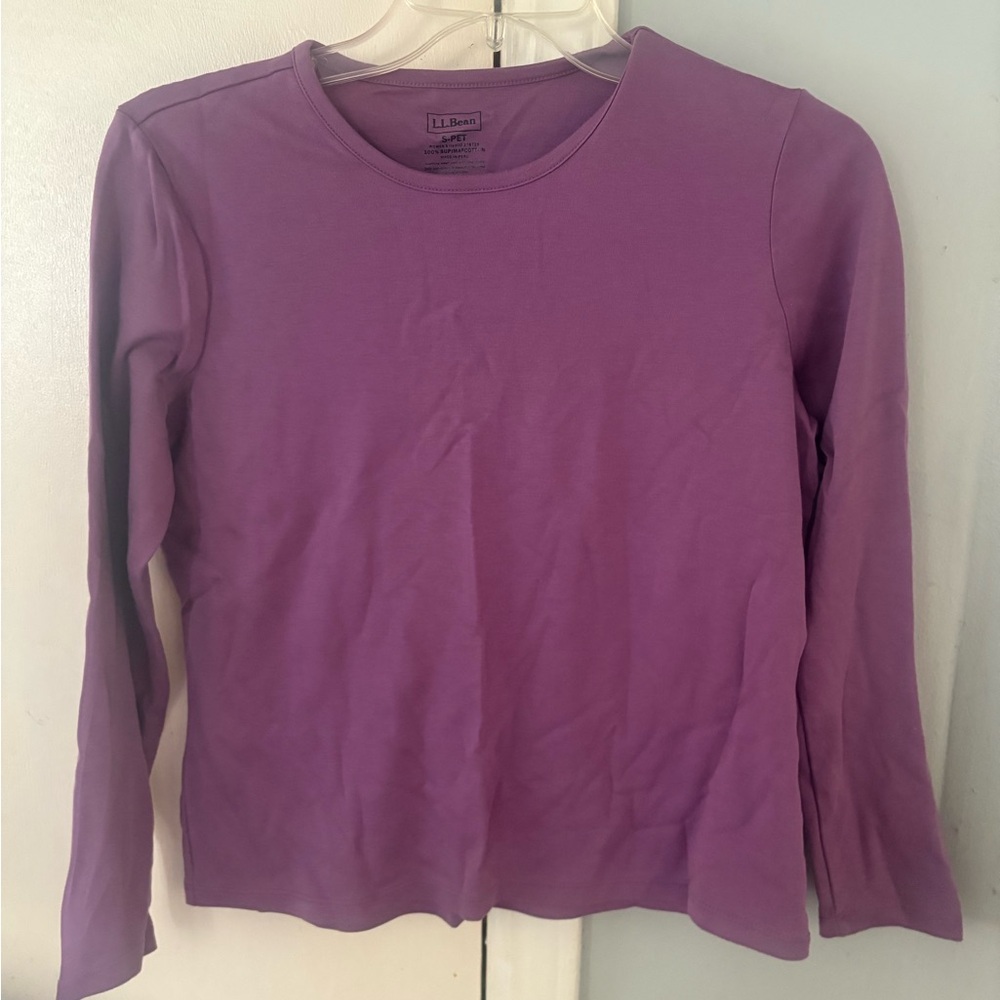L.L. Bean Women's Vibrant Purple Long Sleeve Tee